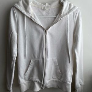 White Cropped Sweatshirt